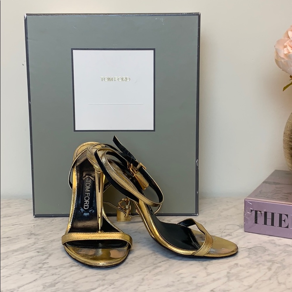 Tom Ford Gold Metalic Heels
